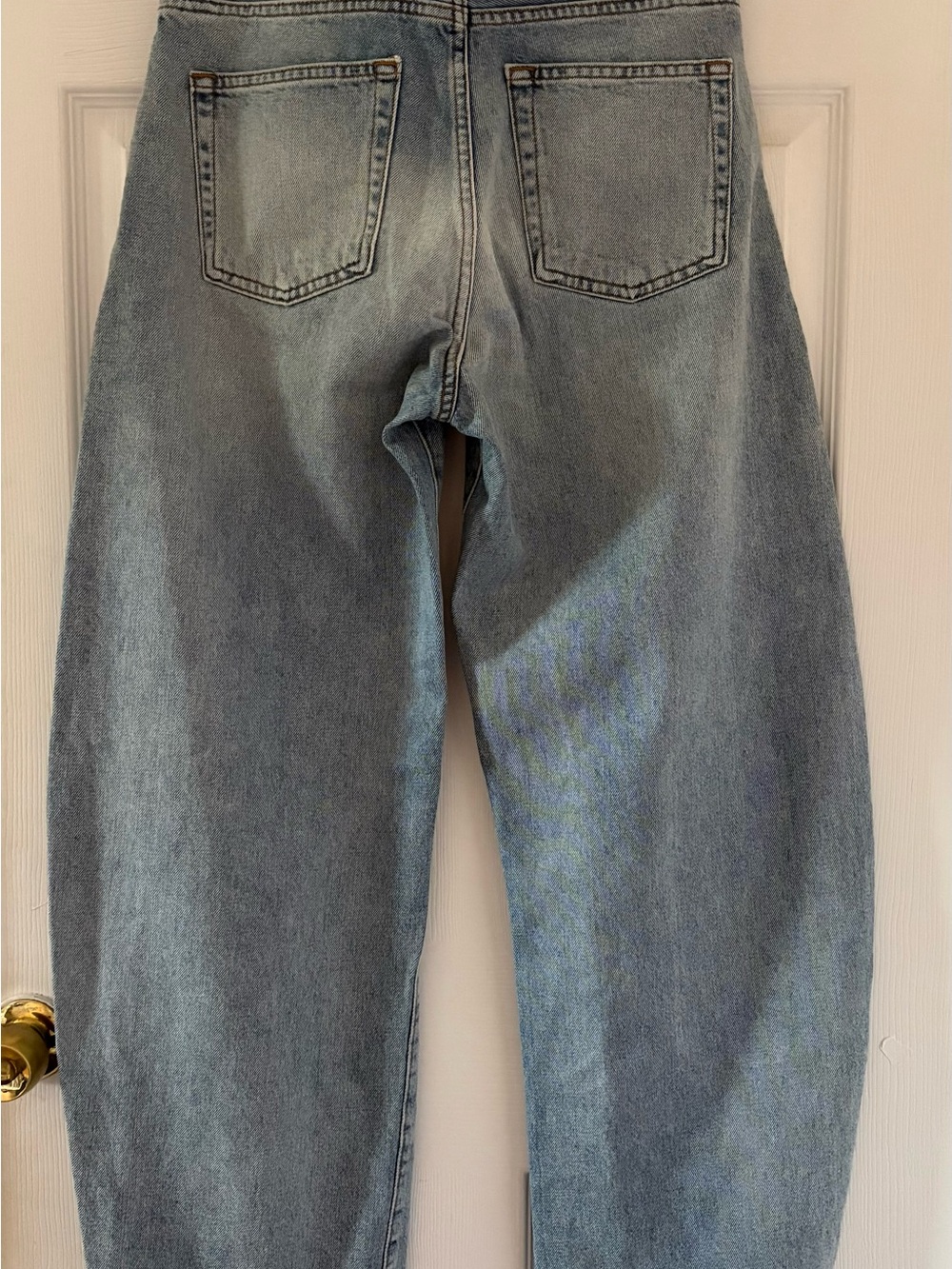 Zara The ZW Cuffed Light Blue Balloon JeansSize 6 - Picture 9 of 16
